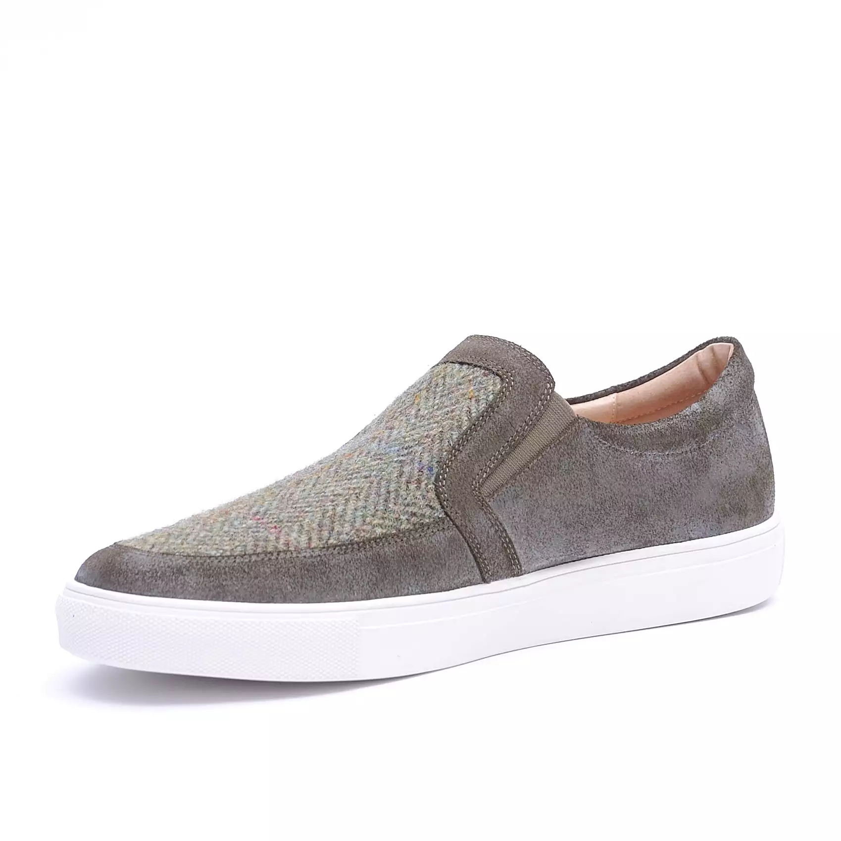 Harris Tweed & Suede Trainers for Men - 2 Color Options