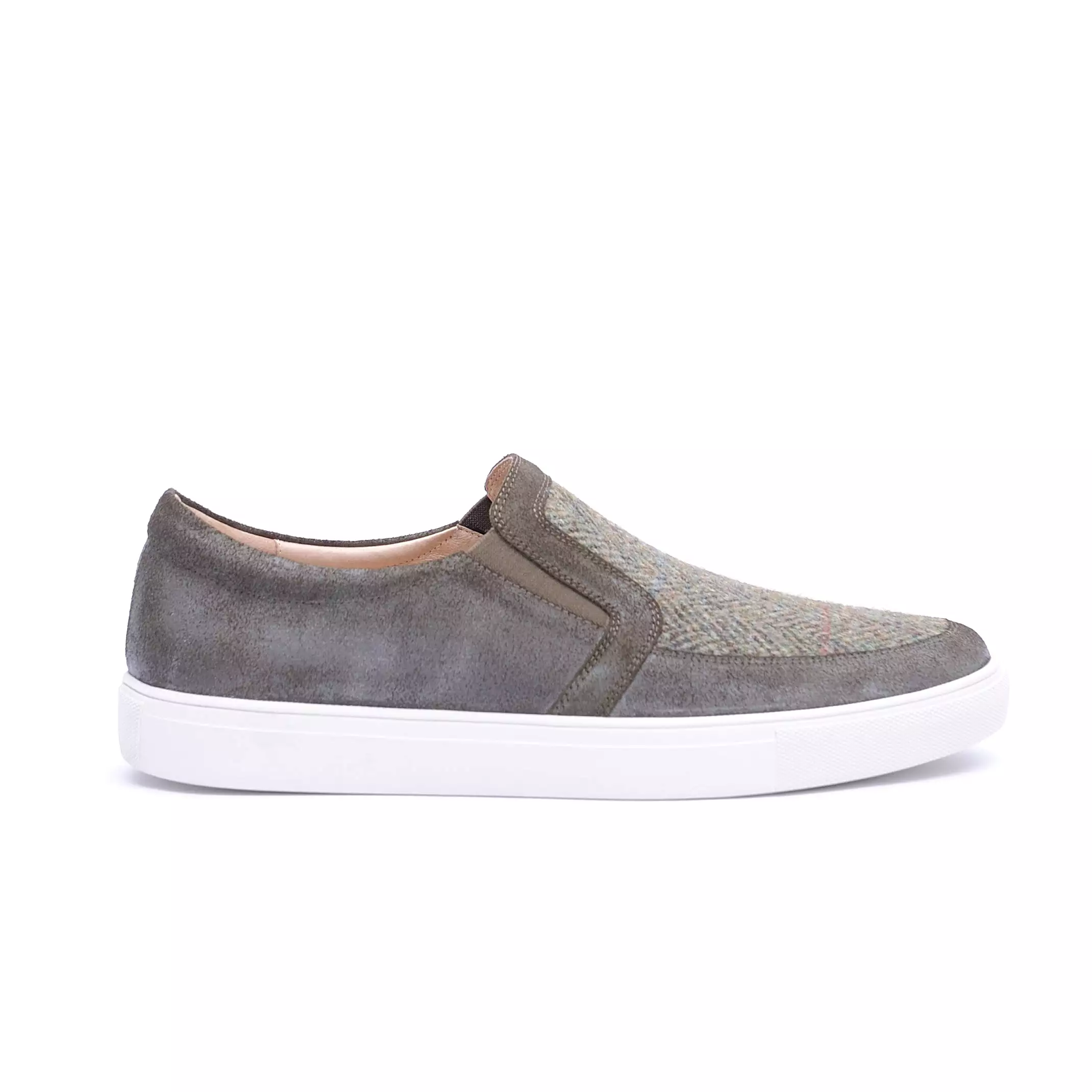 Harris Tweed & Suede Trainers for Men - 2 Color Options