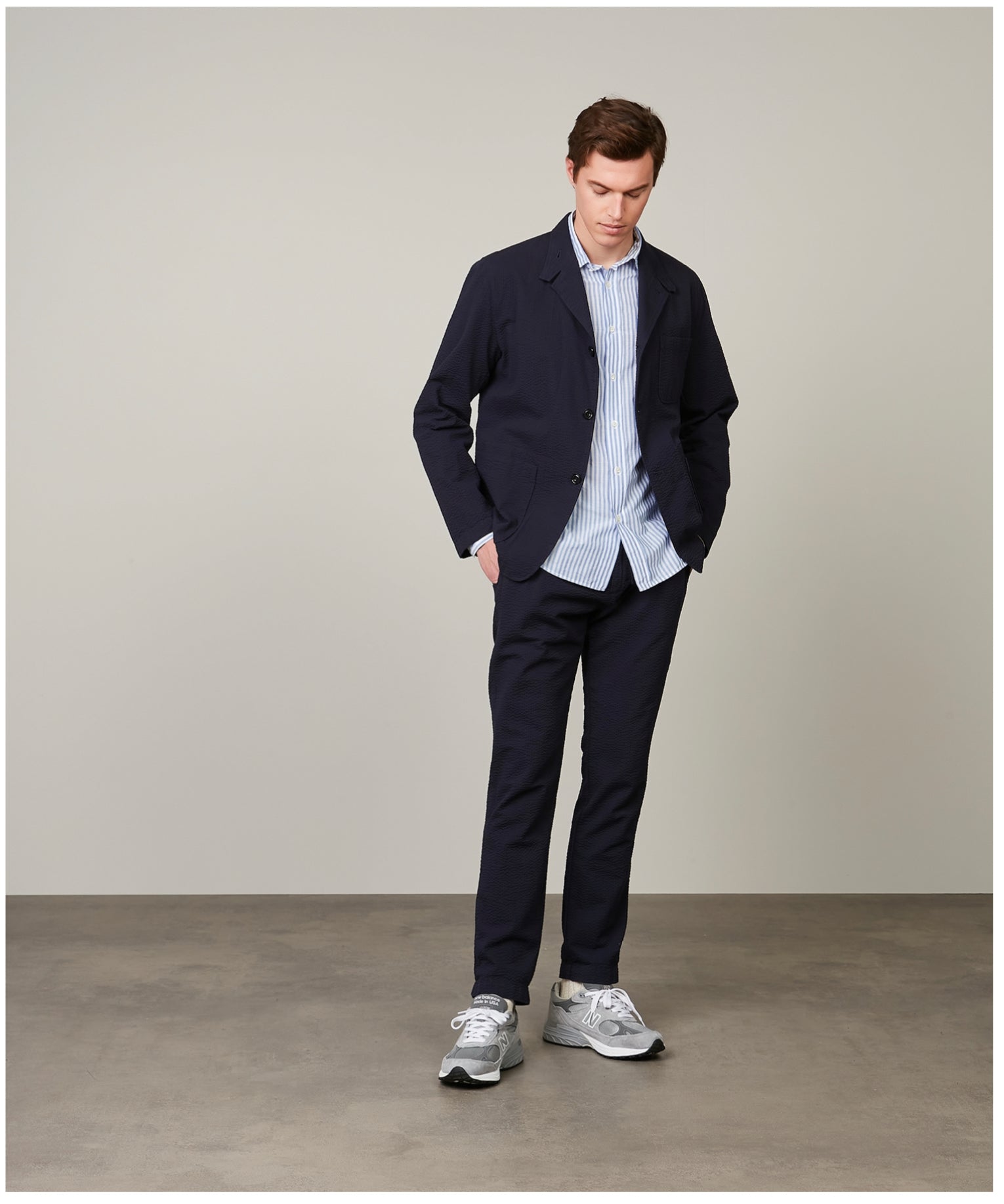 Hartford France Jerome Navy Seersucker Blazer - Buy Now!