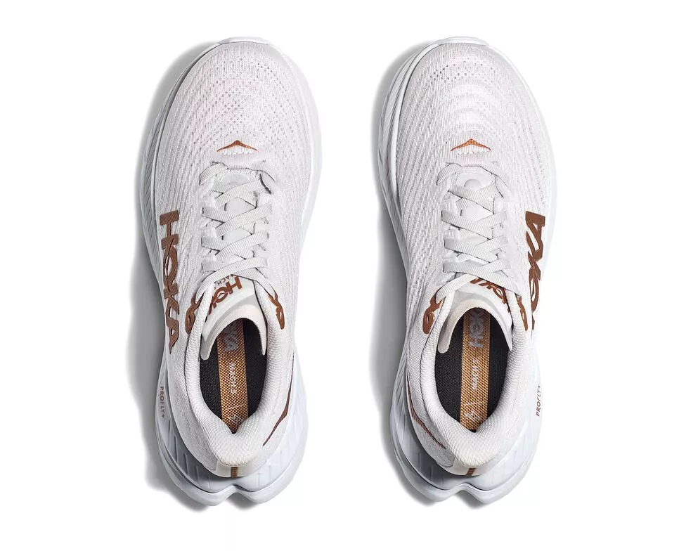 Hoka Mach 5 Women's running shoes in White/Copper color