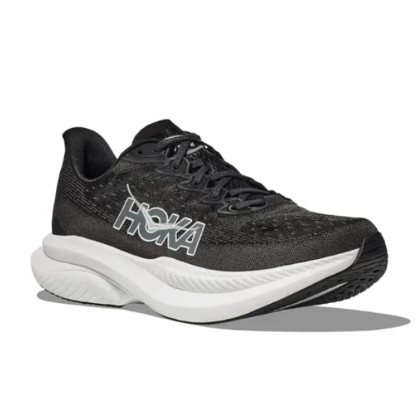 HOKA Mach 6 Women's Wide Width Running Shoes - Black/White