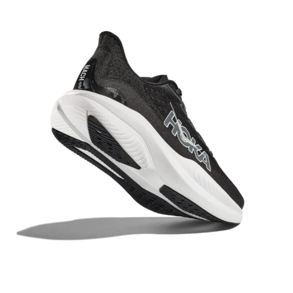 HOKA Mach 6 Women's Wide Width Running Shoes - Black/White