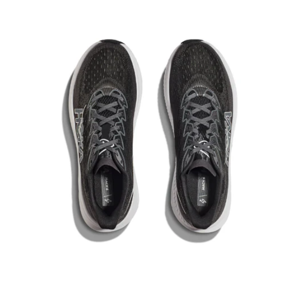 HOKA Mach 6 Women's Wide Width Running Shoes - Black/White