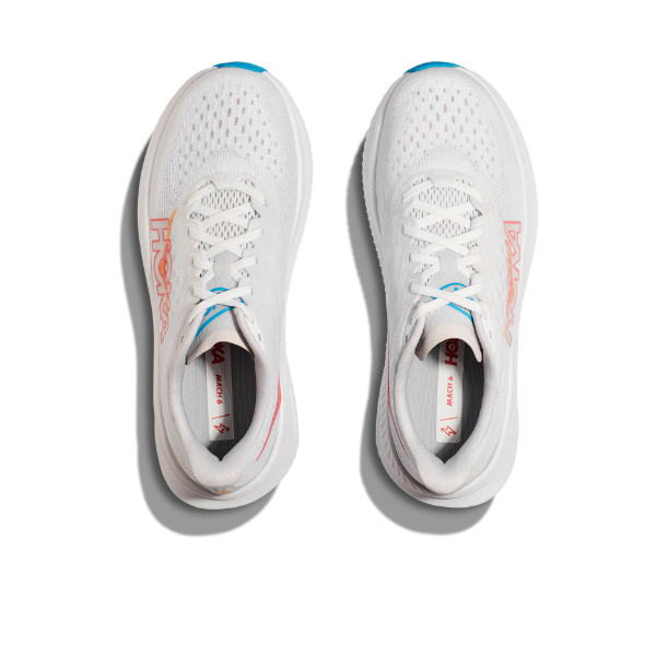 HOKA Women's Mach 6 White - Medium Width