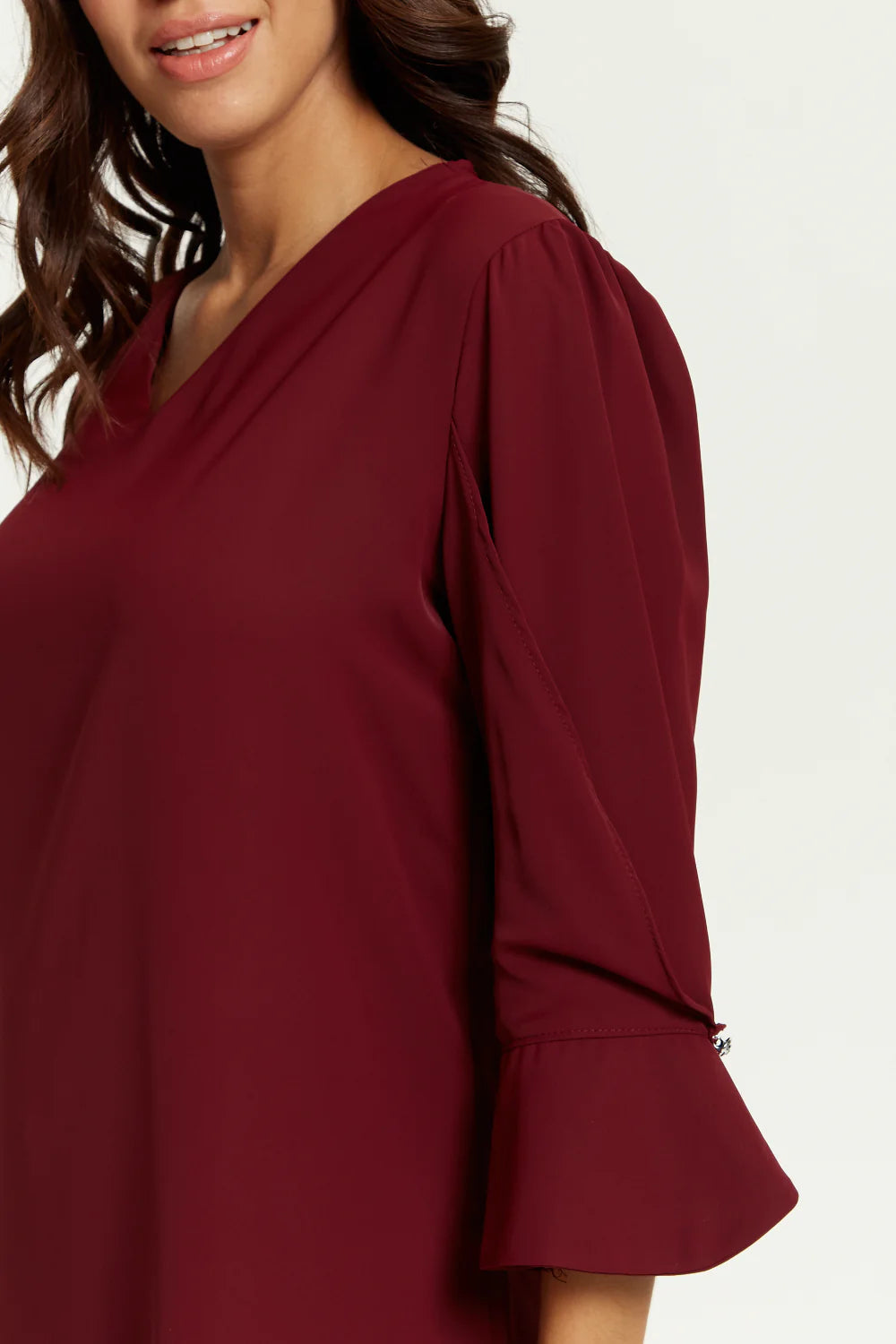 Hoxton Gal Oversized Sleeves V Neck Tunic