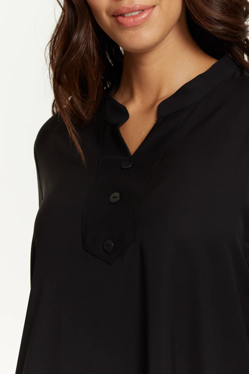 Hoxton Gal Tunic - Long Sleeves - Button Details