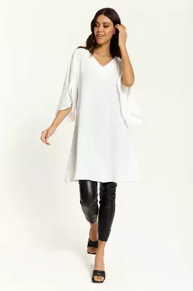 Hoxton Gal V Neck Tunic with Split Sleeves - Oversized - SEO REWRITTEN