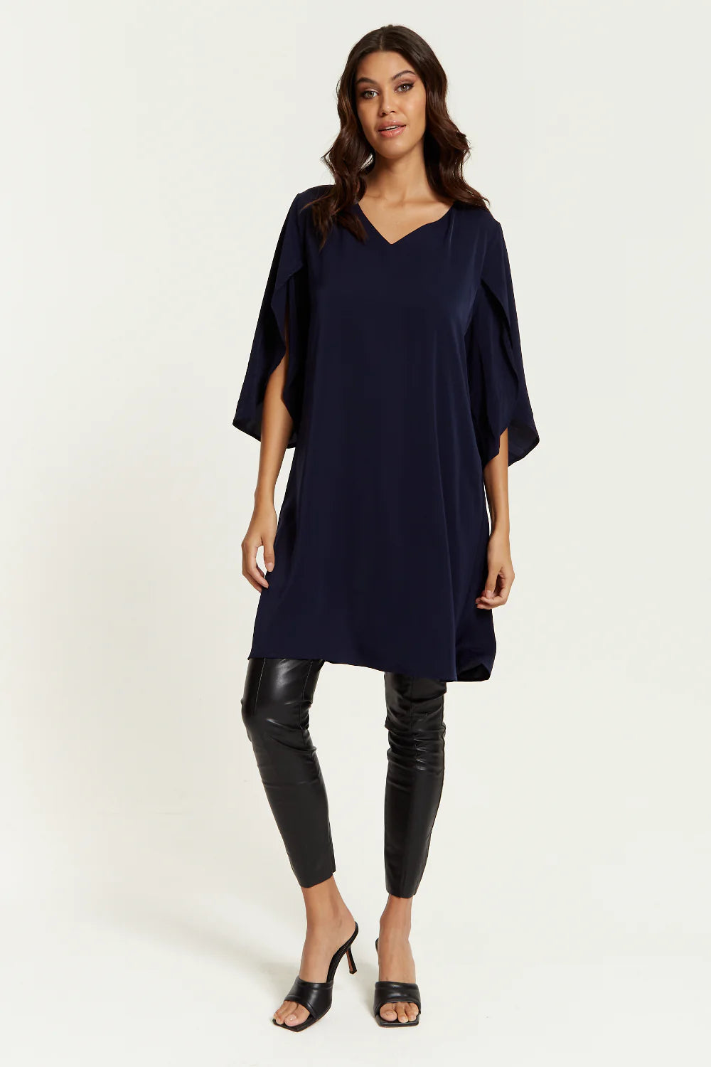 Hoxton Gal V Neck Tunic with Split Sleeves - Oversized - SEO REWRITTEN