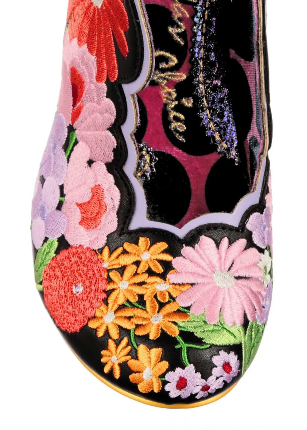 Irregular Choice floral pumps - Wildflower Wander - 50's style - black