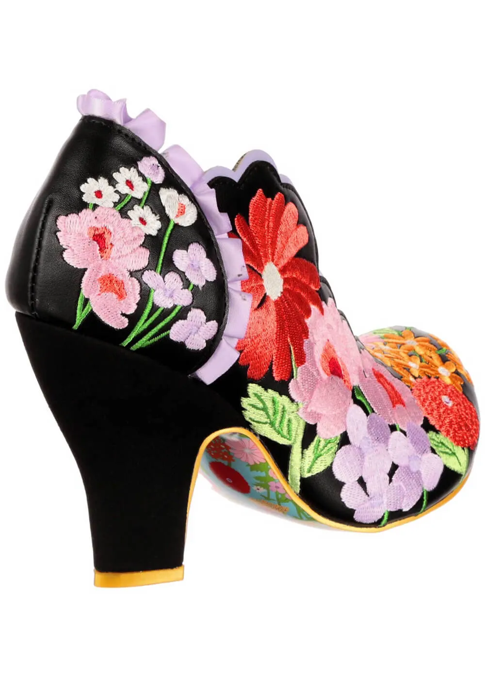 Irregular Choice floral pumps - Wildflower Wander - 50's style - black