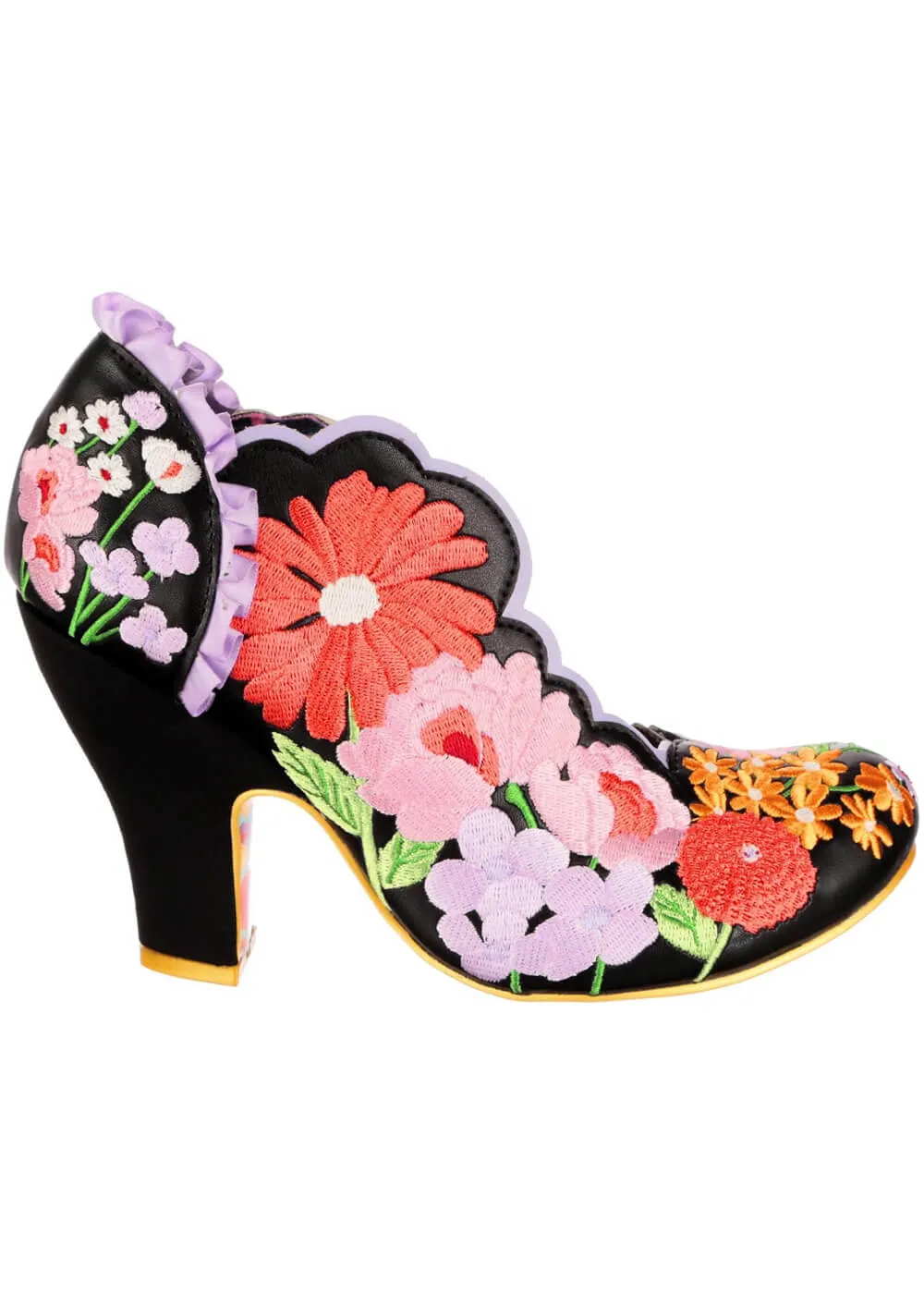 Irregular Choice floral pumps - Wildflower Wander - 50's style - black