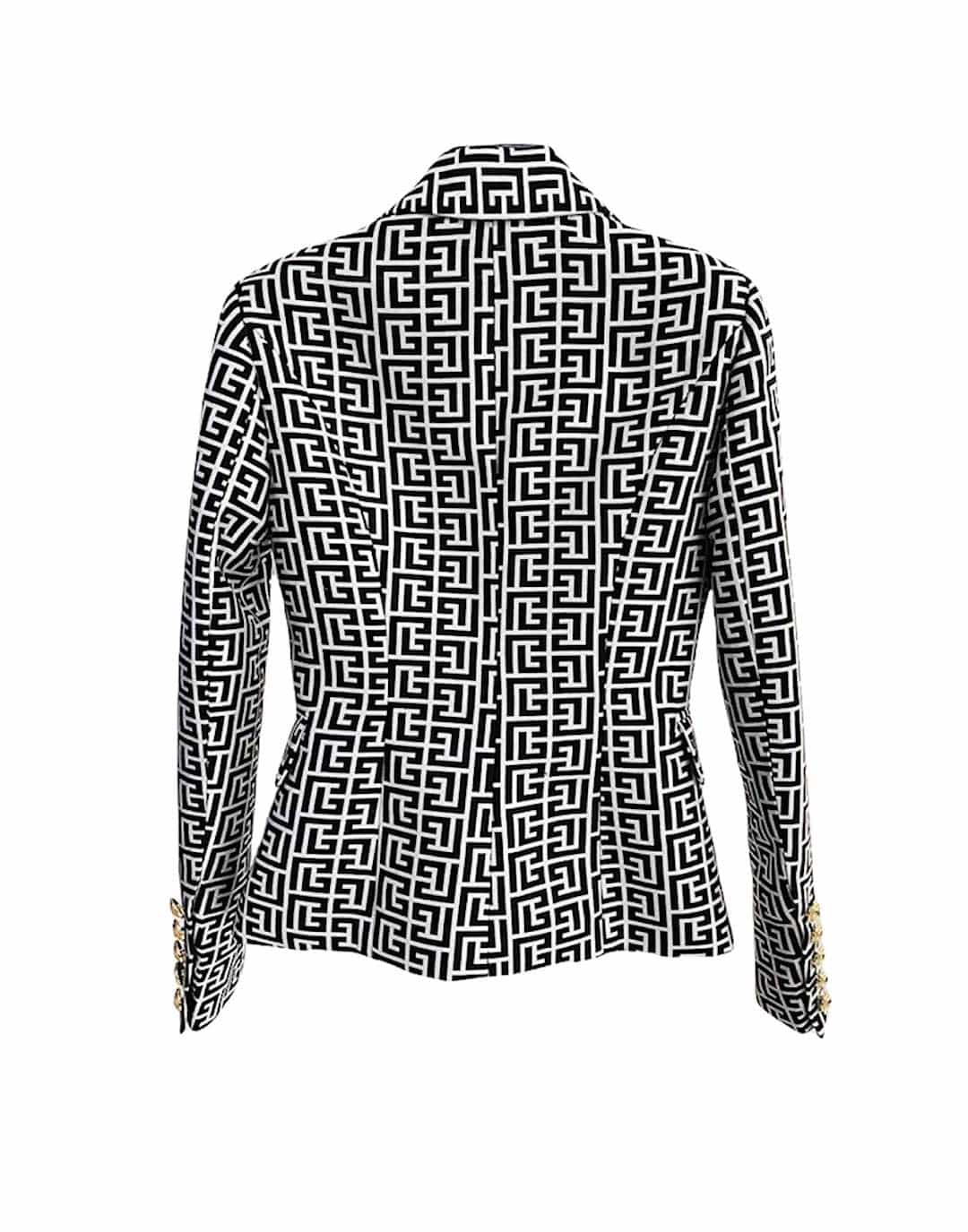 Jacquard Blazer with Geometrical Pattern