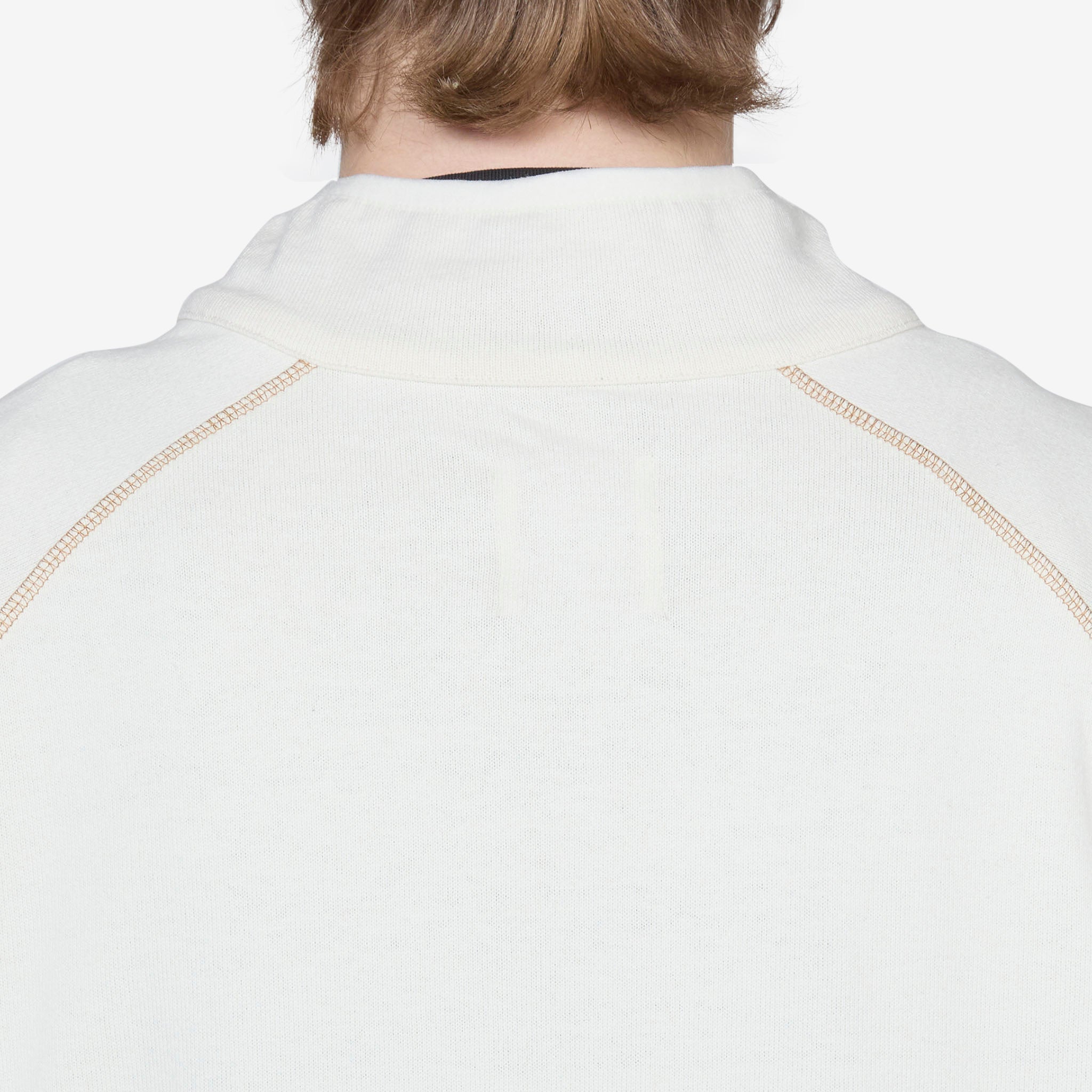 Jersey Half Zip Sweater Ivory