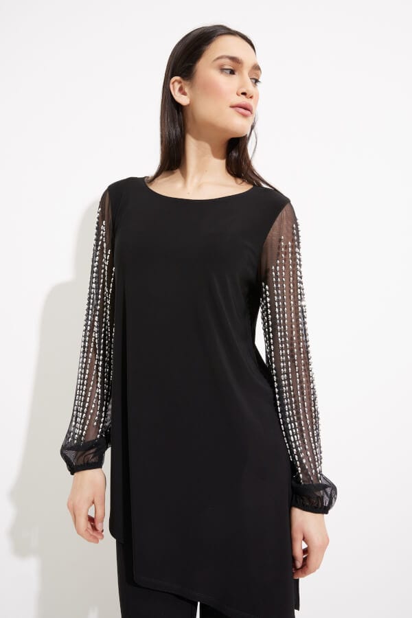 Joseph Ribkoff 233002 Bedazzled Sleeve Tunic.