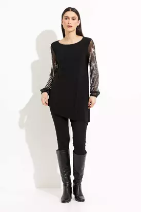 Joseph Ribkoff 233002 Bedazzled Sleeve Tunic.