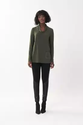 Joseph Ribkoff Avocado Green Tunic - Women's Fashion Top