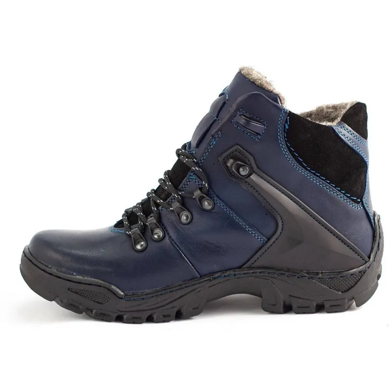 KENT Men's winter boots Snow shoes 119, trekking, navy blue