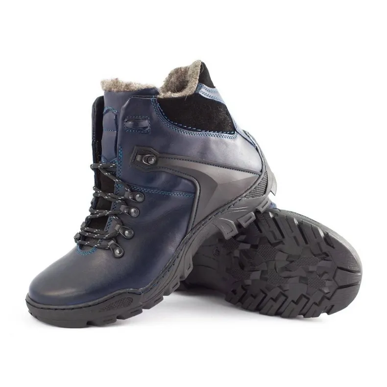 KENT Men's winter boots Snow shoes 119, trekking, navy blue