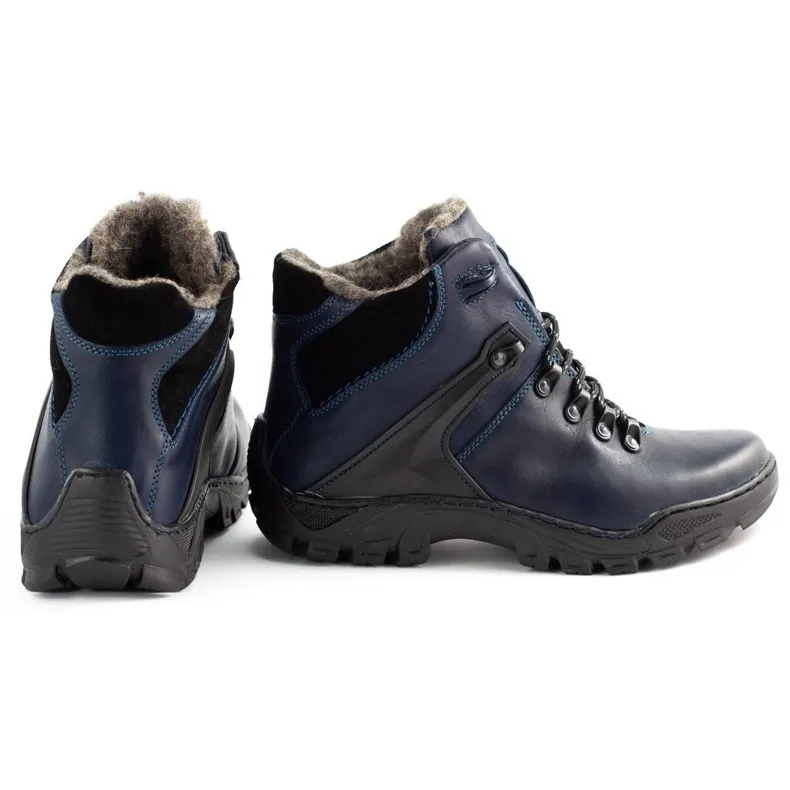 KENT Men's winter boots Snow shoes 119, trekking, navy blue