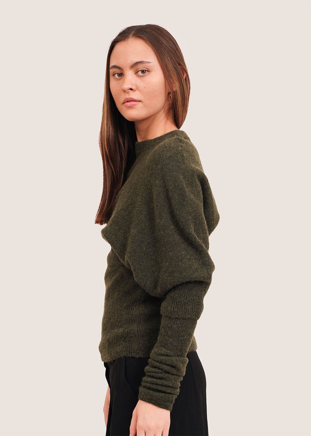 Khaki Sweater - Carlita