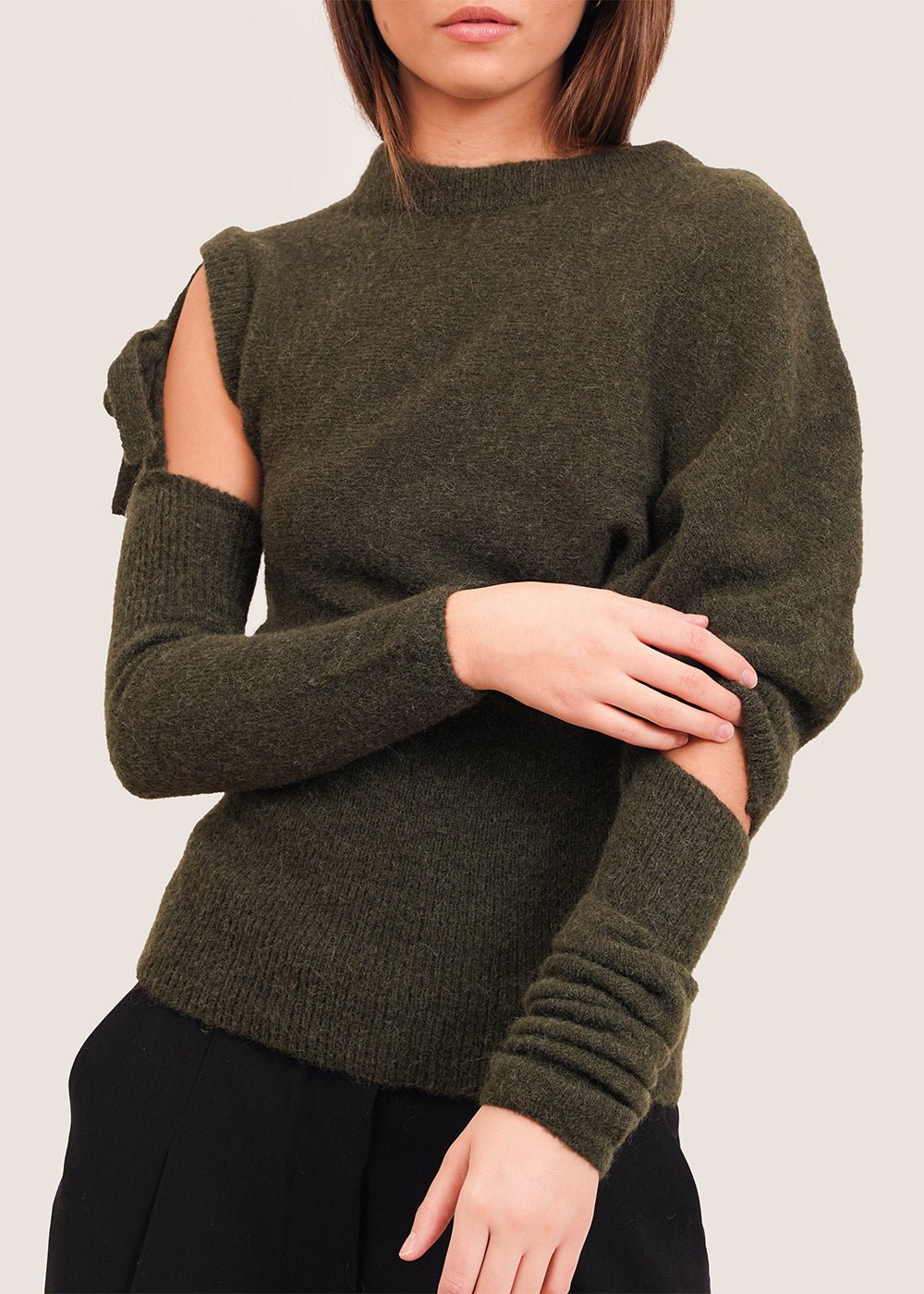 Khaki Sweater - Carlita