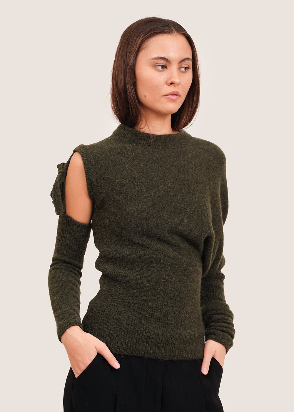 Khaki Sweater - Carlita