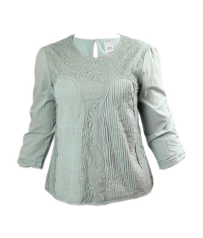 Ladies Tunic Tops with Pintuck and Lace Panel Detail