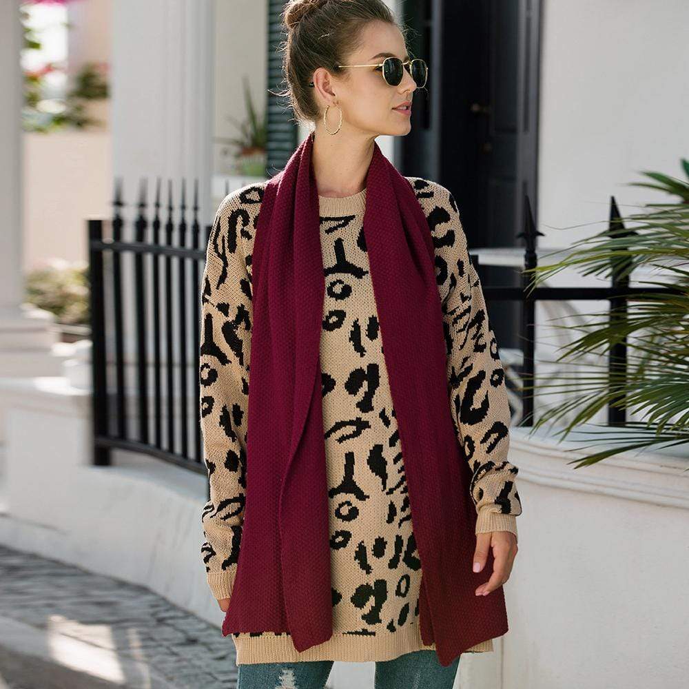 Leopard Print Tunic Sweater