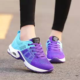 Light Lace Up Running Shoes for Women - Outdoor Breathable Air Cushion Athletic Footwear