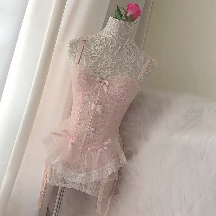 light pink ballet corset lingerie