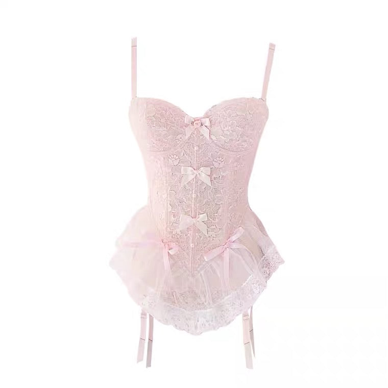 light pink ballet corset lingerie