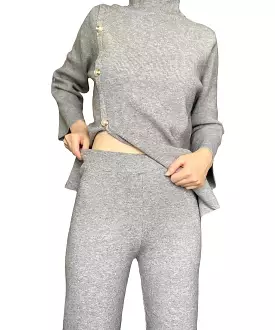 Long Turtleneck Top and Cropped Pants Set - Google SEO Rewritten Result