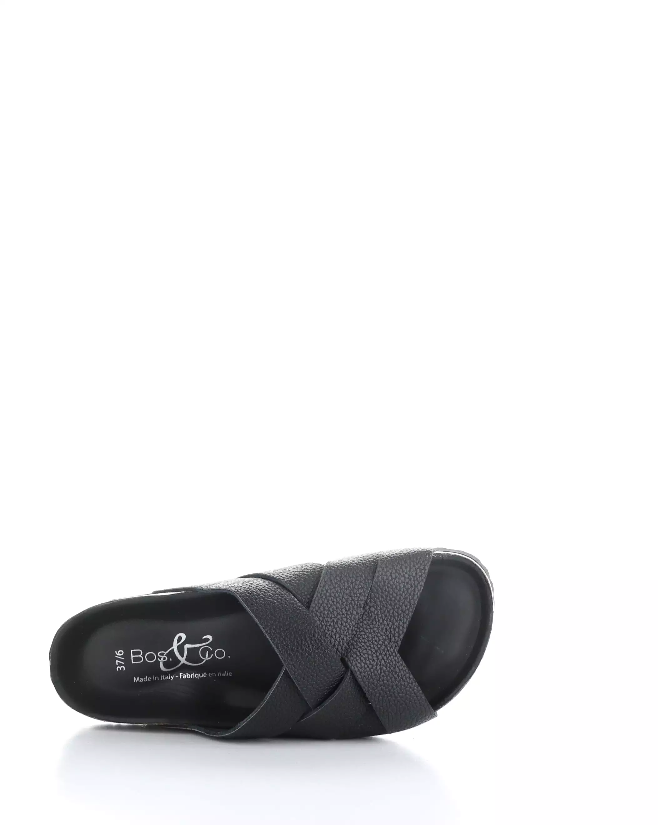 Matte Black Slip-on Sandals