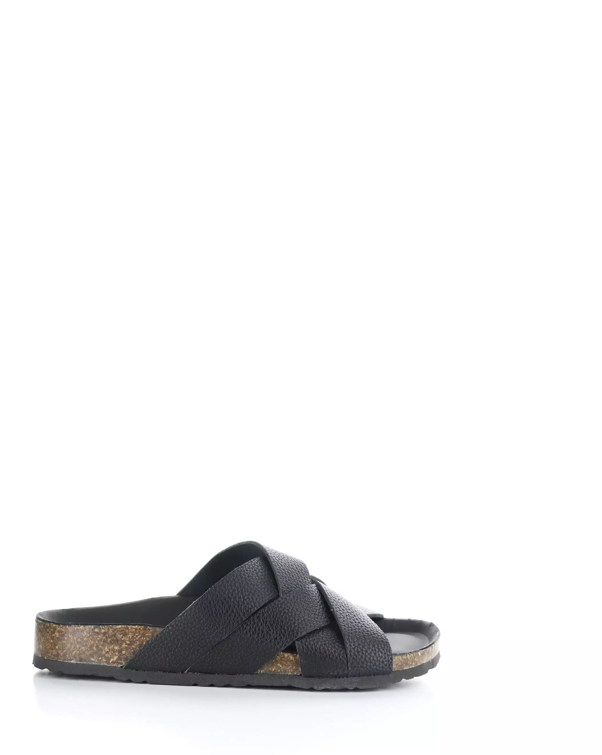 Matte Black Slip-on Sandals