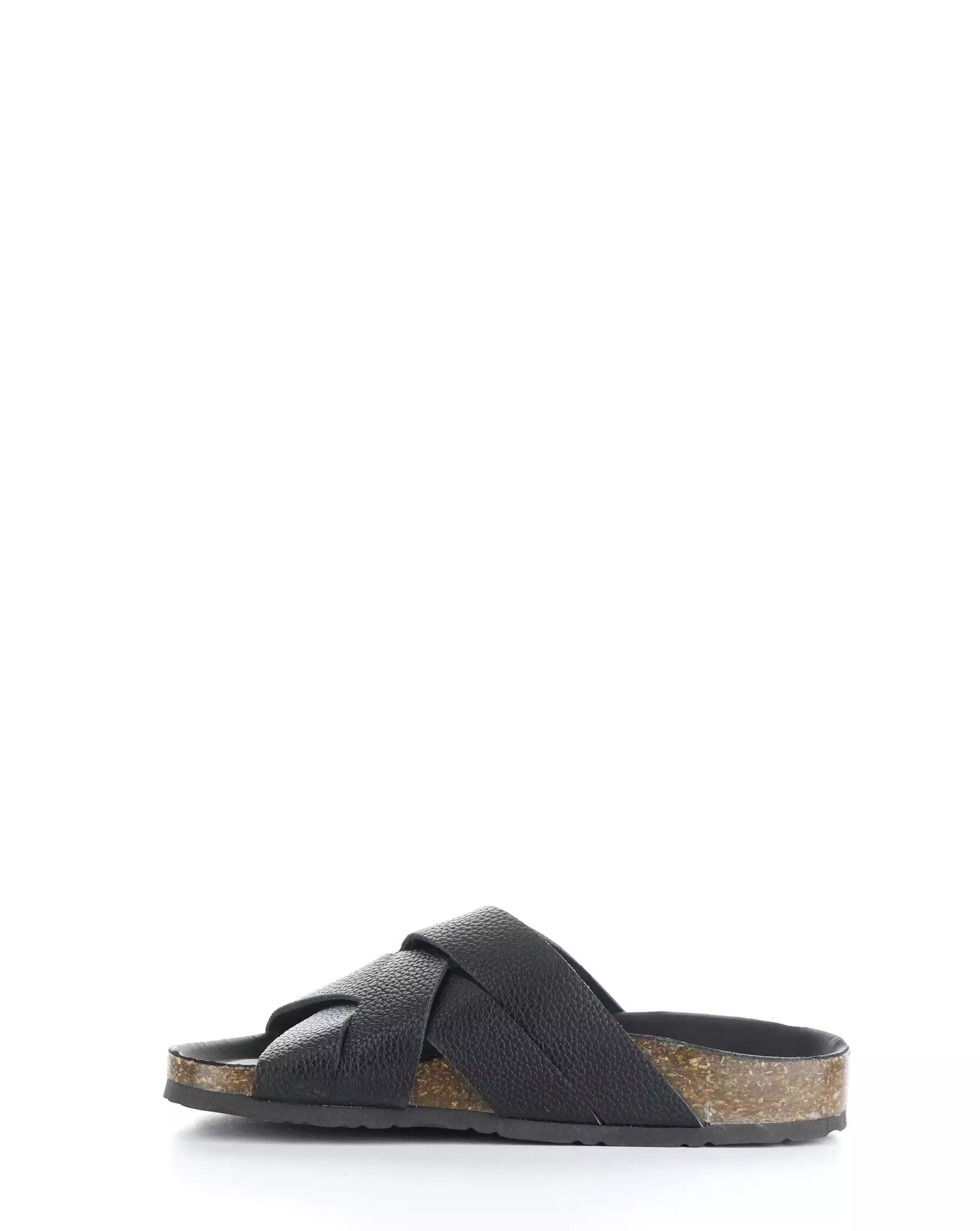 Matte Black Slip-on Sandals