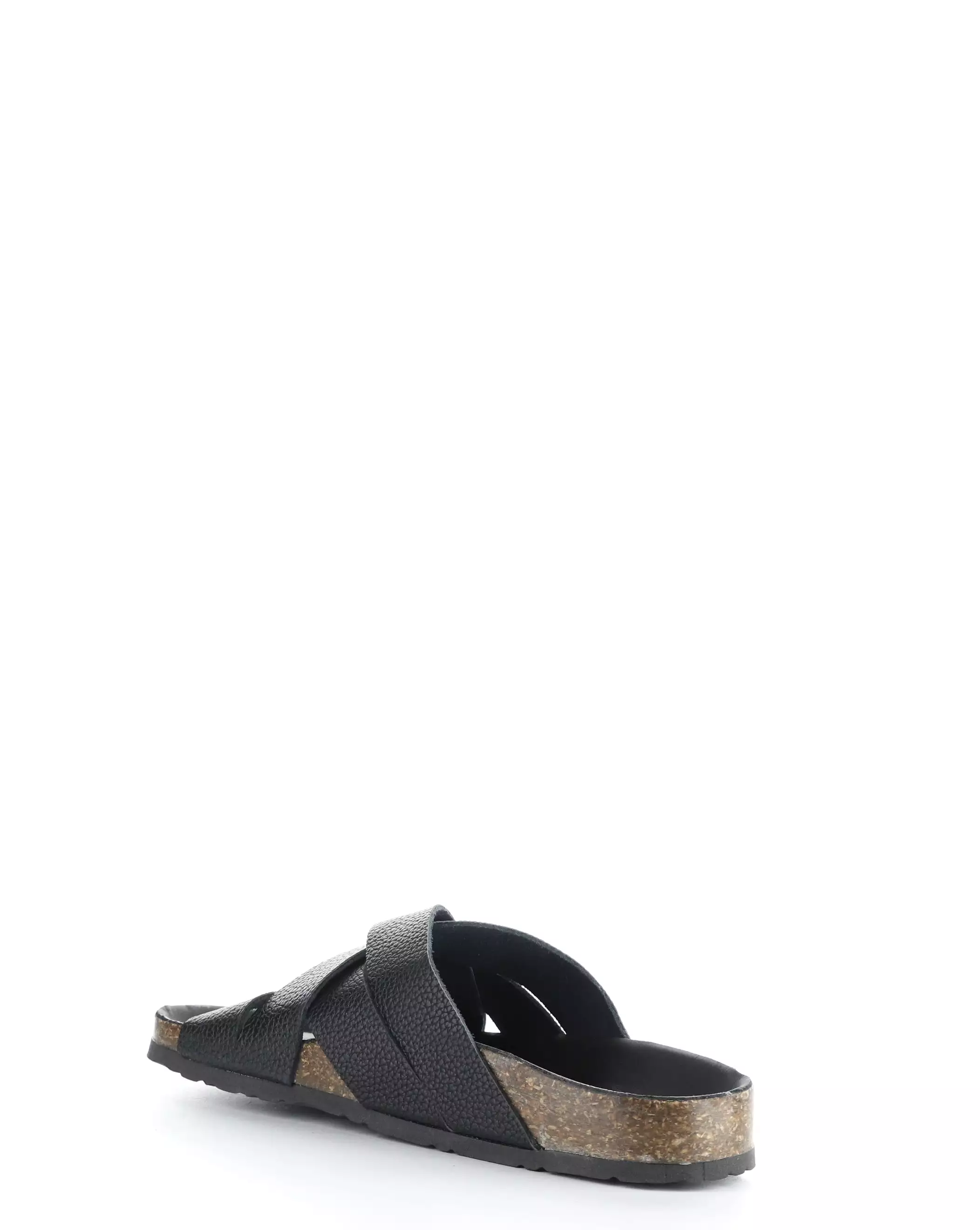 Matte Black Slip-on Sandals