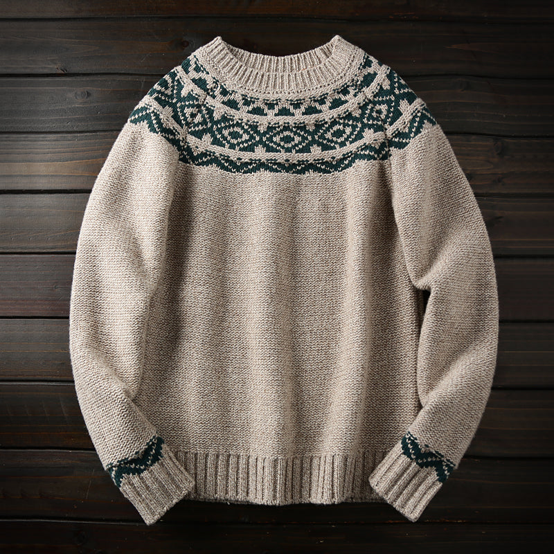 Men's Heather Sweater Pull Over Pattern