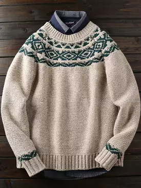 Men's Heather Sweater Pull Over Pattern