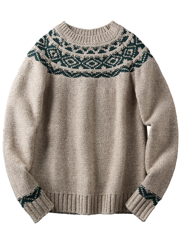 Men's Heather Sweater Pull Over Pattern