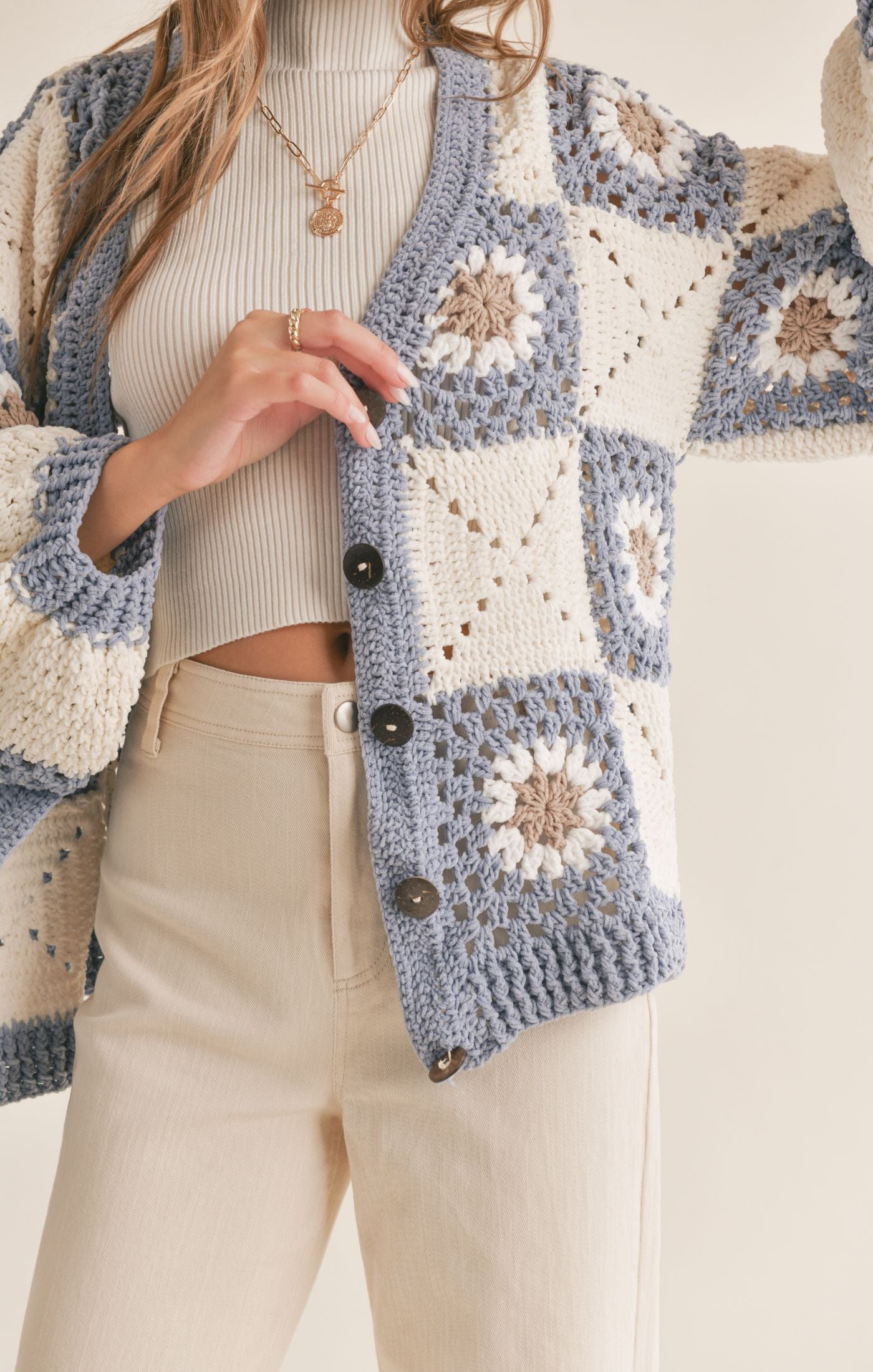 Myriam Cardigan Crochet Daisy