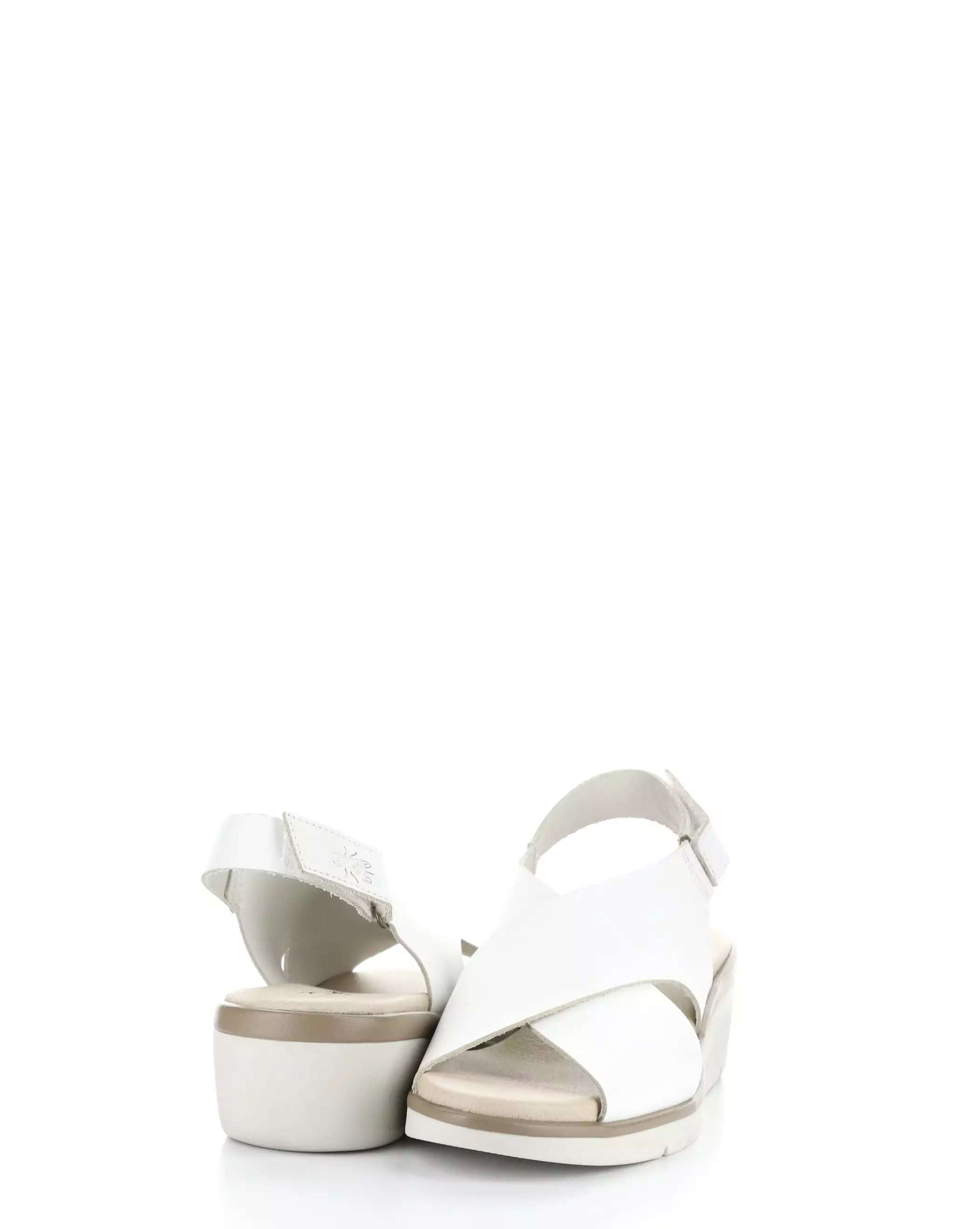 NABI058FLY - 001 WHITE Round Toe Sandals