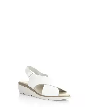 NABI058FLY - 001 WHITE Round Toe Sandals