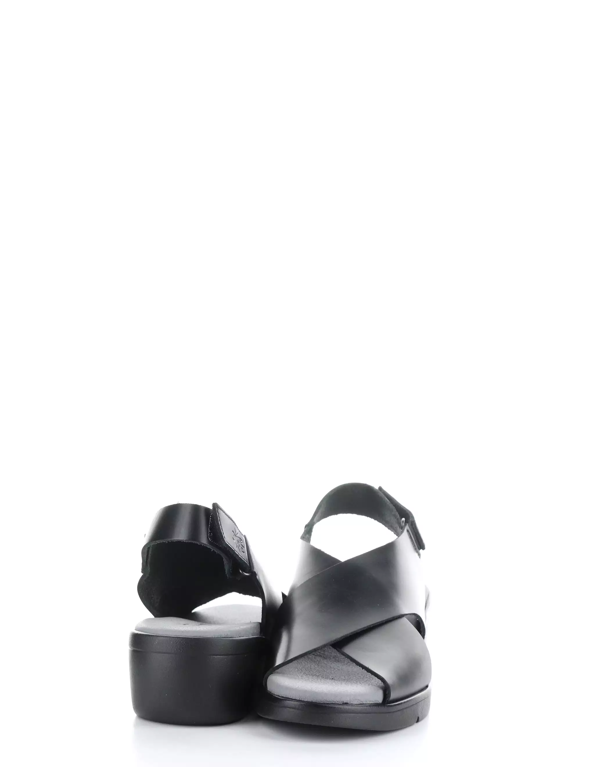 NABI058FLY 002 BLACK Sandals with Round Toe