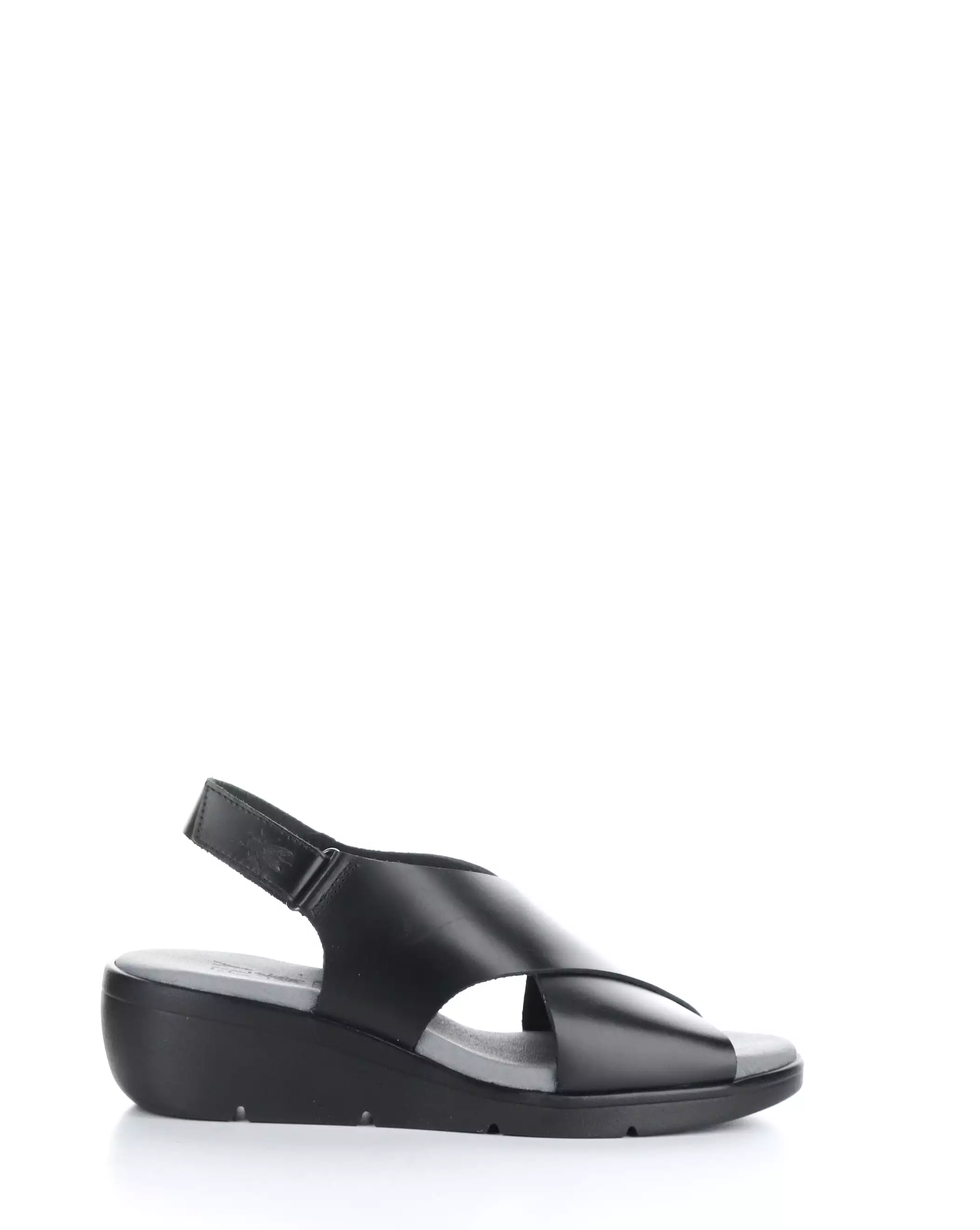 NABI058FLY 002 BLACK Sandals with Round Toe