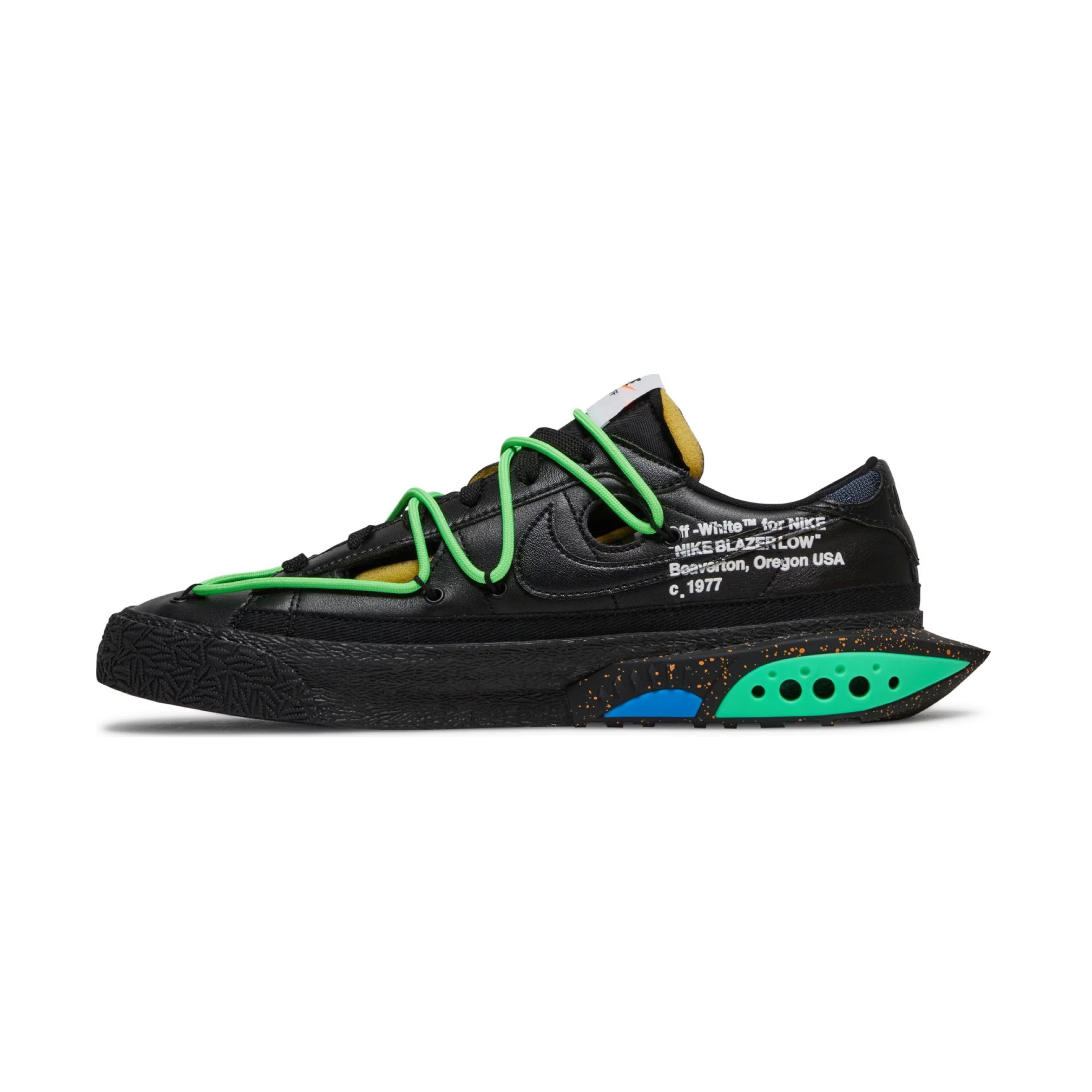 Nike Blazer Low Off-White Electro Green 6.5 Men's Shoes