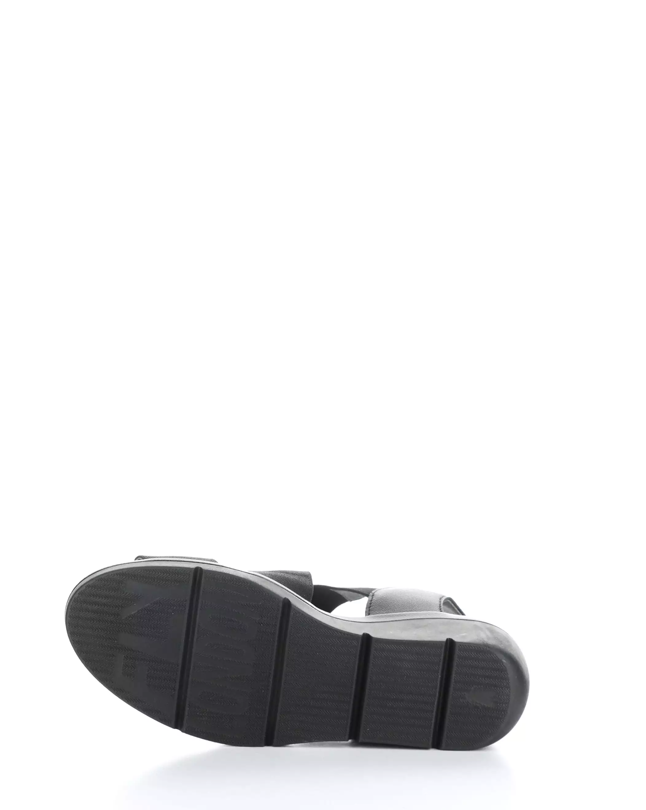 NOLI056FLY black sandals with elastic straps.