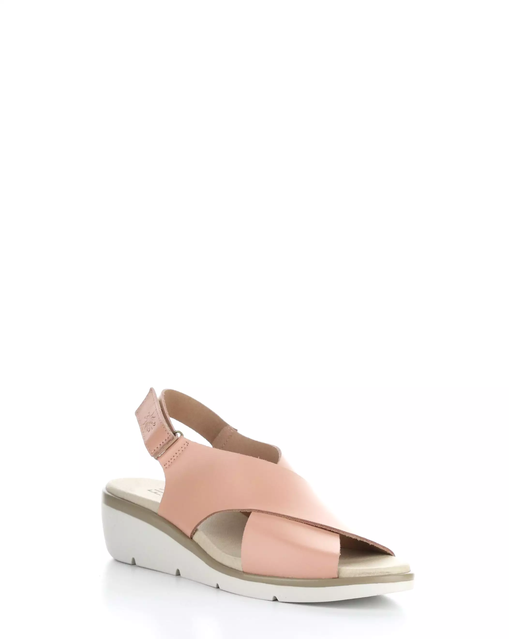 Nude Pink Round Toe Sandals (NABI058FLY 000)