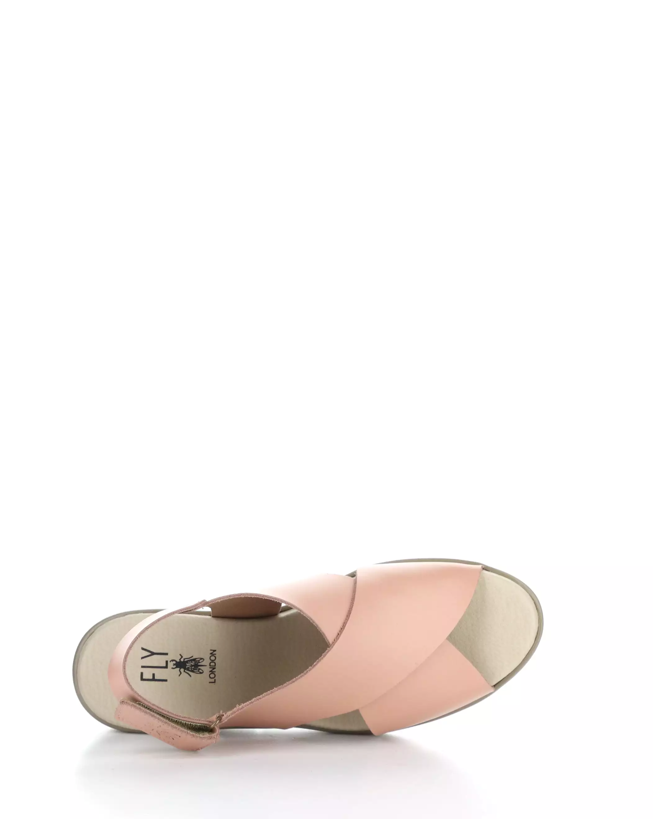 Nude Pink Round Toe Sandals (NABI058FLY 000)