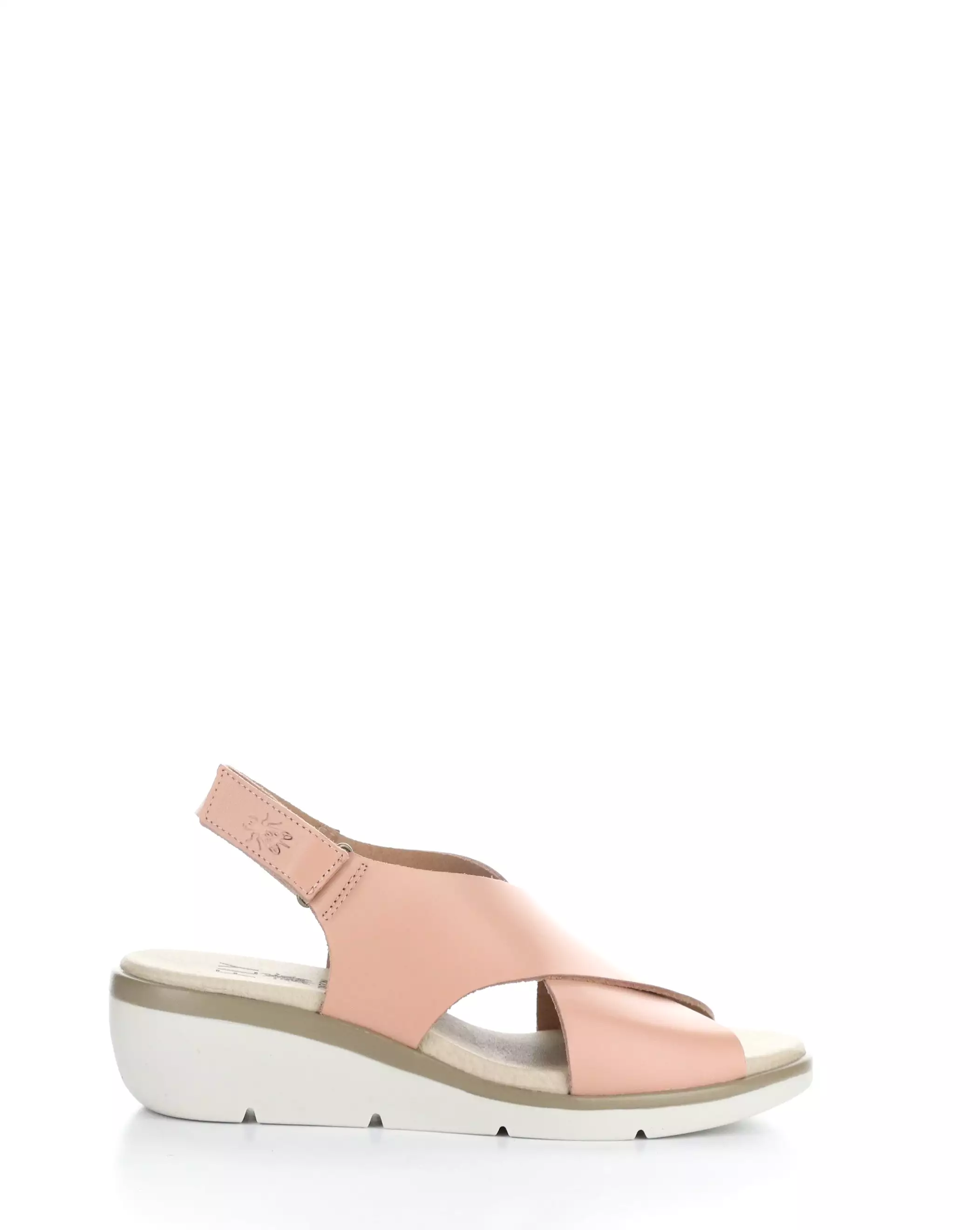 Nude Pink Round Toe Sandals (NABI058FLY 000)