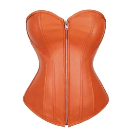 Orange Rubber Corset for Drag Performances